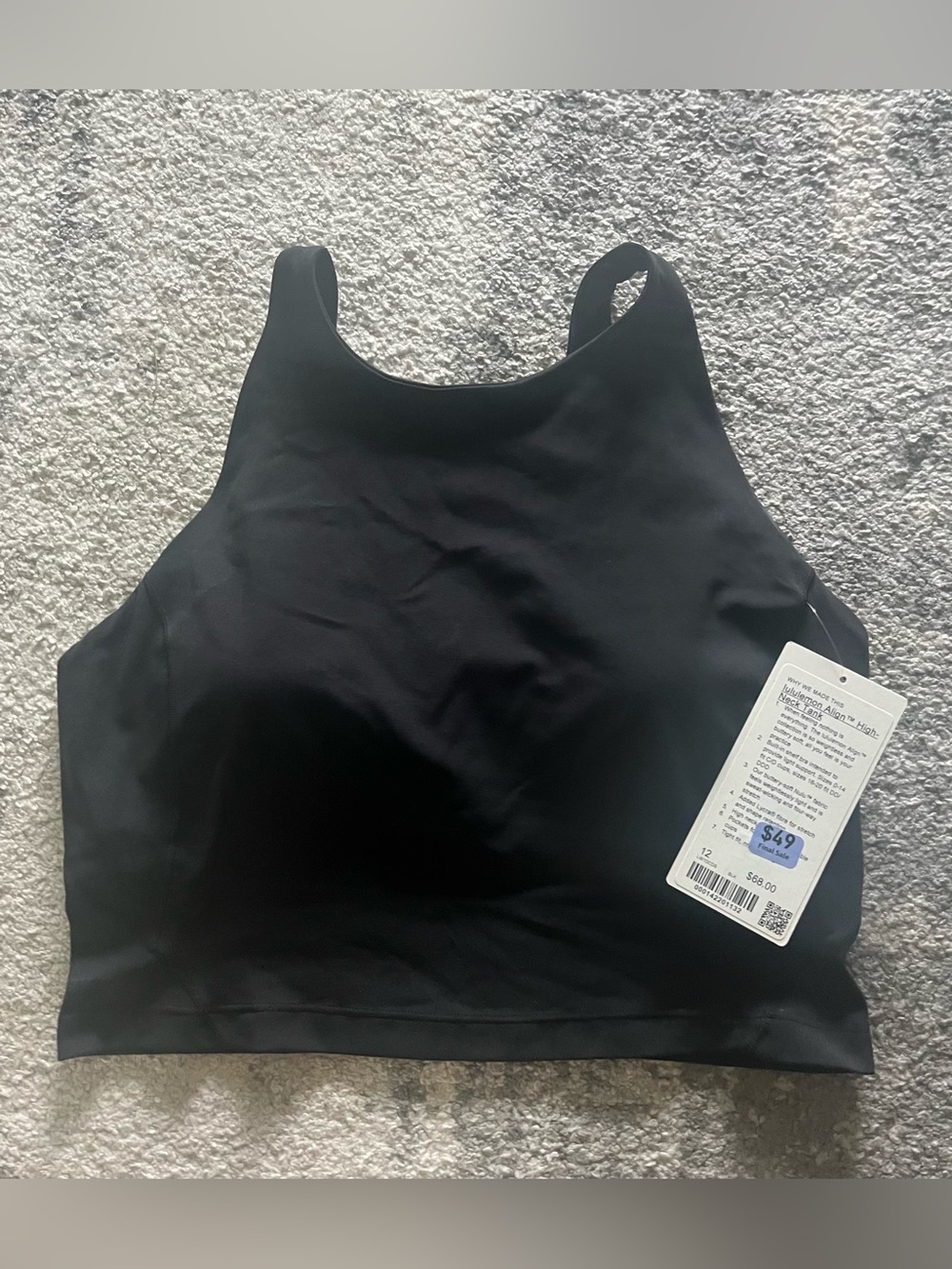 Lululemon athletica Black High-Neck Align Sports Bralette Size 12 NWT